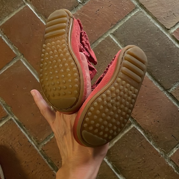 Double Fringed Pink Moccasin Boots 7 - Picture 3 of 11